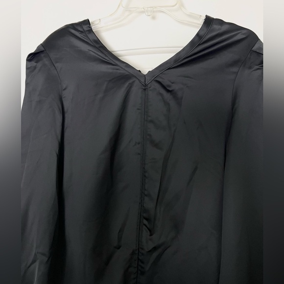 RUVE Black Satin Drawstring Mini Dress - Picture 2 of 9